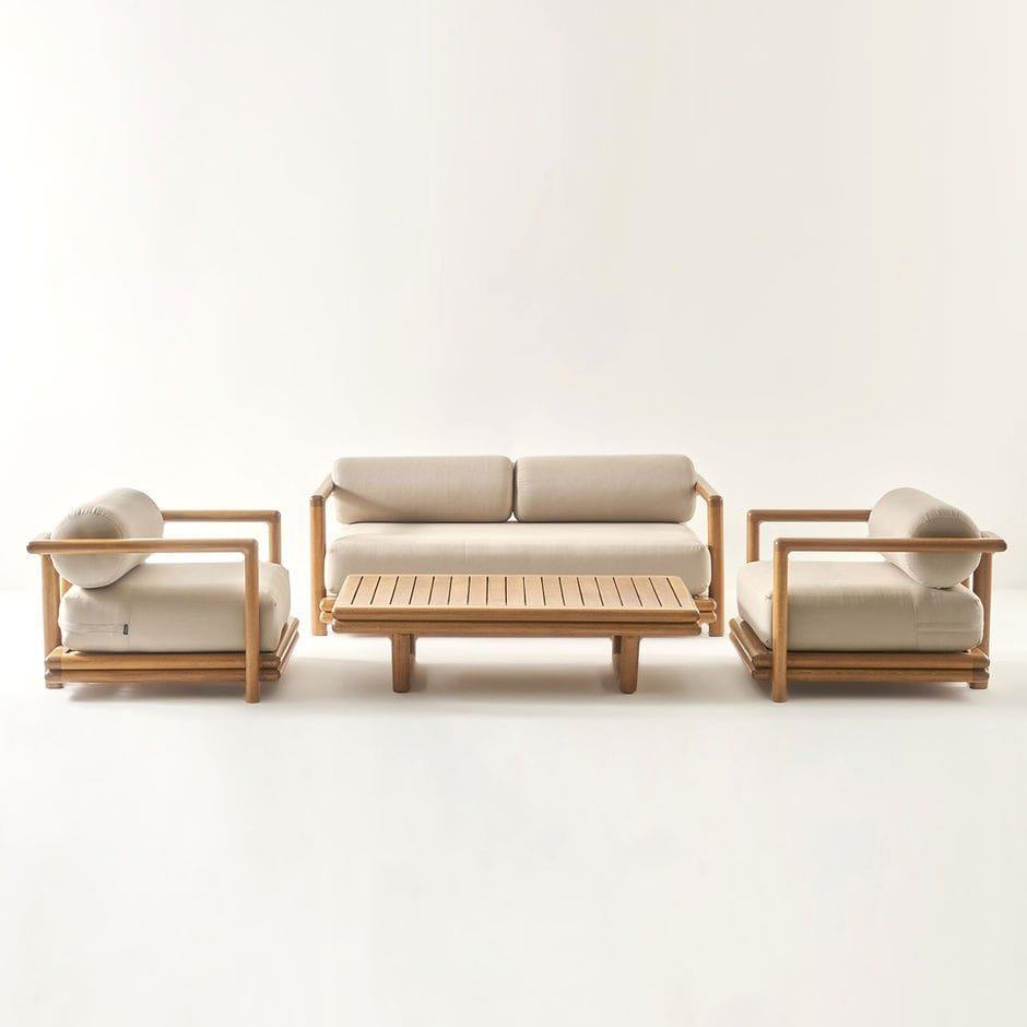 Tibet  Tekli Ahşap Koltuk - Masif Kayın, Minderli, Tek Kişilik İç & Dış Mekan Koltuğu