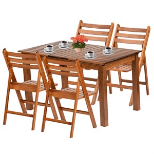 Albatros S Ahşap Masa Sandalye Takımları - 4, 6, 8 Kişilik Katlanır Bahçe Balkon Set