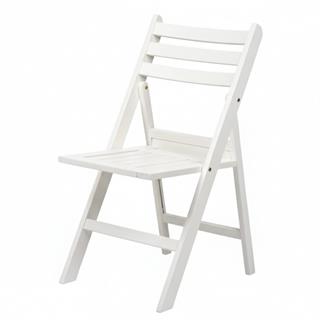 Albatros Ahşap Masa Sandalye Takımları - Beyaz Renk 4 Kişilik Katlanır Bahçe Balkon Set