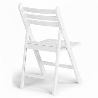 Albatros Ahşap Masa Sandalye Takımları - Beyaz Renk 2 Kişilik Katlanır Bahçe Balkon Yuvarlak Set 