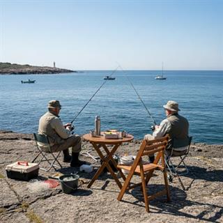 Albatros Ahşap Masa Sandalye Takımları -2 Kişilik Katlanır Bahçe Balkon Yuvarlak Set 