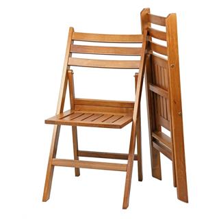 Albatros Katlanır Ahşap Sandalye - Beyaz Renk, Kolçaksız Bahçe Balkon Sandalyesi