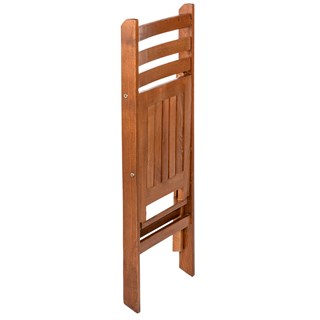 Albatros Katlanır Ahşap Sandalye - Kolçaksız Bahçe Balkon Sandalyesi