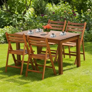 Albatros S Ahşap Masa Sandalye Takımları - 4, 6, 8 Kişilik Katlanır Bahçe Balkon Set