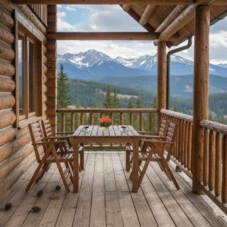 Antalya Ahşap Masa Sandalye Takımları - Düz Minderli 4 ve 6 Kişilik Bahçe Balkon Set