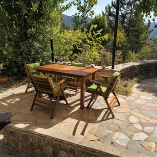 Antalya Ahşap Masa Sandalye Takımları - Düğme Minderli 4 ve 6 Kişilik Bahçe Balkon Set
