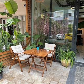 Antalya Ahşap Masa Sandalye Takımları -2 Kişilik Minderli Katlanır Bahçe Balkon Set