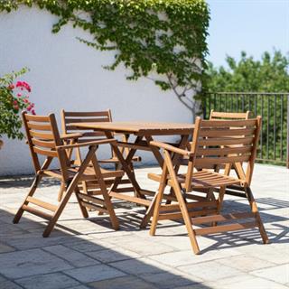 Antalya Ahşap Masa Sandalye Takımları -4 ve 6 Kişilik Katlanır Bahçe Balkon Set