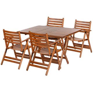 Antalya Ahşap Masa Sandalye Takımları -4 ve 6 Kişilik Katlanır Bahçe Balkon Set