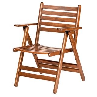 Antalya Kolçaklı Katlanır Sandalye - Ahşap Bahçe Balkon Sandalyesi  (London Chair)