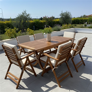 Antalya Side Ahşap Masa Sandalye Takımları - 6, 8, 10, 12 Kişilik Bahçe Balkon Set
