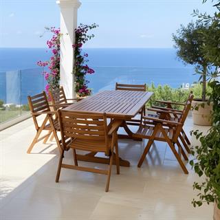 Antalya Side Ahşap Masa Sandalye Takımları - 6, 8, 10, 12 Kişilik Bahçe Balkon Set