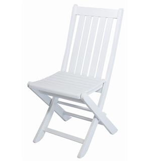 Avşa Ahşap Masa Sandalye Takımları Beyaz - 2 Kişilik Katlanır Bahçe Balkon Set