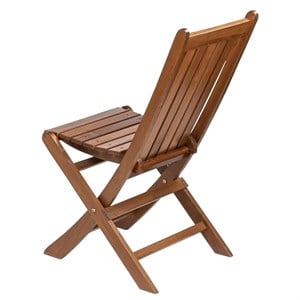 Avşa Ahşap Masa Sandalye Takımları - 4 Kişilik Katlanır Bahçe Balkon Yuvarlak Set