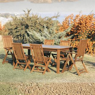 Avşa LX3 Ahşap Masa Sandalye Takımları - 6, 8 ve 10 Kişilik Bahçe Balkon Set