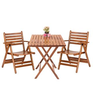 Gürgen Ahşap Bahçe Masa Sandalye Takımı - Bahçeci London 2 Kişilik Set