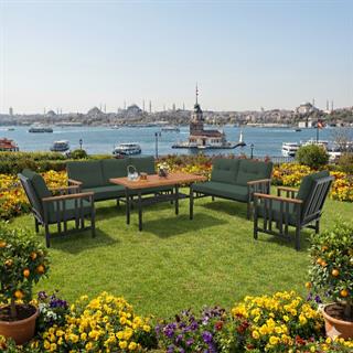 Çamlıca Alüminyum Bahçe Oturma Grubu | 7 Kişilik Bahçe, Balkon Koltuk Takımı