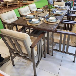 Çamlıca Alüminyum Yemek Takımı | 8 Kişilik Bahçe, Teras, Mutfak Kanepe Takımı