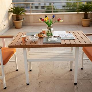 Çamlıca Masalar | Alüminyum Bahçe Balkon Mutfak Masası - Tablalı, Ebat Seçimli