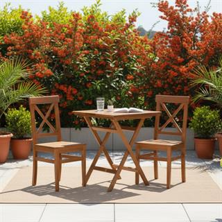 Çeşme Ahşap Masa Sandalye Takımları -2 Kişilik Bahçe Balkon Set