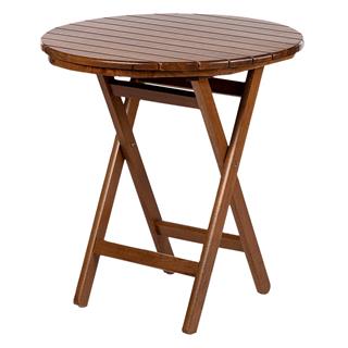 Datça Katlanır Ahşap Bahçe Balkon Masaları -Yuvarlak Ebatlar