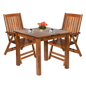 Didim S Ahşap Masa Sandalye Takımları -2 Kişilik Bahçe Balkon Set