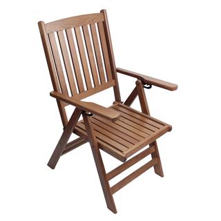 Didim Katlanır Ahşap Bahçe Balkon Sandalyesi -Kolçaklı