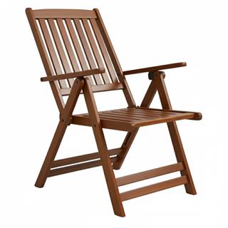 Didim Katlanır Ahşap Bahçe Balkon Sandalyesi -Kolçaklı