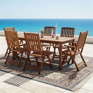 Didim LXS Ahşap Masa Sandalye Takımları - 4, 6, 8, 10 Kişilik Katlanır Bahçe Balkon Set