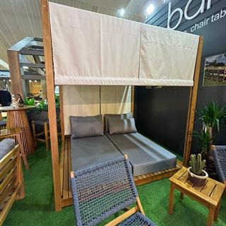 Efes Ahşap Bahçe Yatağı Lüx Daybed Set