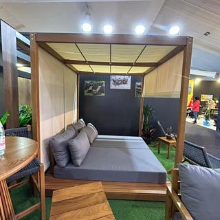 Efes Ahşap Bahçe Yatağı Lüx Daybed Set