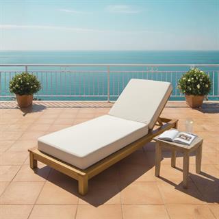 Efes Geniş Ahşap Şezlong - 3 Kademeli