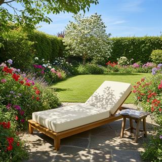 Efes Geniş Ahşap Şezlong - 3 Kademeli