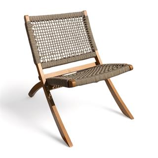 Kandilli Katlanır Plaj Sandalye - Masif Gürgen Ahşap, Örgülü Oturum ve Sırt, Plaj, Havuz Başı, Bahçe Balkon