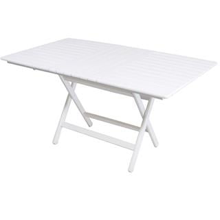 Kaş Katlanır Ahşap Bahçe Balkon Masaları Beyaz - Dikdörtgen Ebatlar