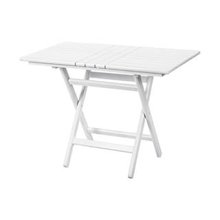 Kaş Katlanır Ahşap Bahçe Balkon Masaları Beyaz - Dikdörtgen Ebatlar