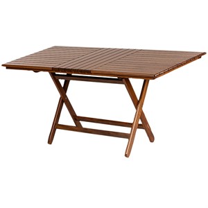 Kaş Ahşap Masa - Dikdörtgen Ebatlar, Katlanır Model Bahçe Balkon Masası