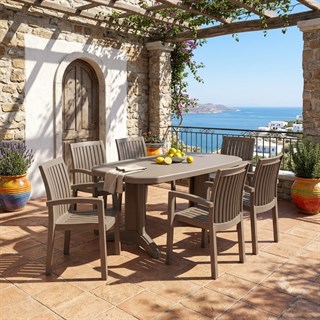 Papatya Laguna X Masa Sandalye Takımı - 6 Kişilik Bahçe Balkon Set