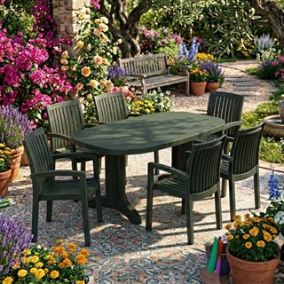 Papatya Laguna X Masa Sandalye Takımı - 6 Kişilik Bahçe Balkon Set