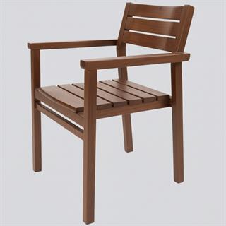 Manavgat Ahşap Bahçe Balkon Sandalyesi -Kolçaklı