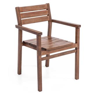 Manavgat Ahşap Bahçe Balkon Sandalyesi, Minderli, Kolçaklı