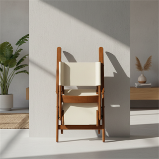 Marmaris Ahşap Masa Sandalye Takımları -2 Kişilik Katlanır Bahçe Balkon Set, PVCli