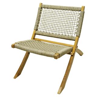 Kandilli Katlanır Plaj Sandalye - Masif Gürgen Ahşap, Örgülü Oturum ve Sırt, Plaj, Havuz Başı, Bahçe Balkon