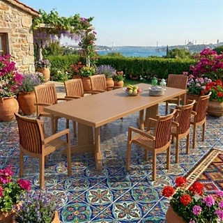 Neta KX Katar Masa Sandalye Takımı - 6, 8, 10 ve 12 Kişilik Bahçe Balkon Set