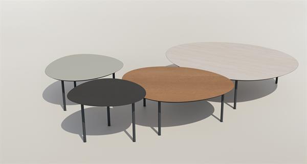 Papatya Ada Sehpa - Compact Tabla & Metal Ayak