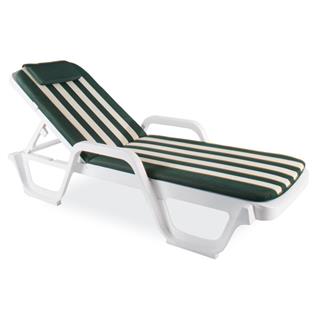 Papatya Avangarde Beyaz Plastik Şezlong -4 Kademe Sırt Dayama