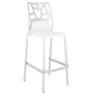 Papatya Ego-Rock Bar Tabure | Alüminyum Ayak - Plastik Gövde | Ev, Ofis, Bahçe Sandalyesi