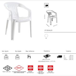 Papatya Elit Koltuk - Plastik Bahçe Balkon Koltuğu