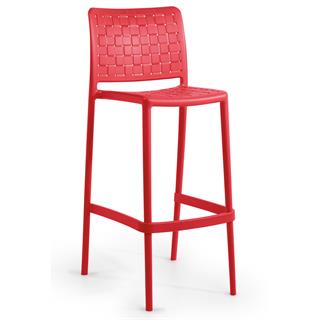Papatya Fame - S 75 cm Bar Tipi Yüksek Sandalye | Plastik Bahçe, Mutfak, Balkon Sandalyesi