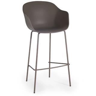Papatya Globe-K Bar Tabure | Metal Ayak - Plastik Oturum | Ev, Ofis Sandalye